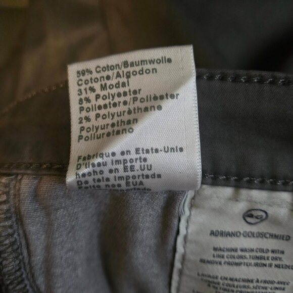 AG Adriano Goldschmied The Legging Ankle Coated Gray Skinny Jeans Women’s 27 - Picture 9 of 9